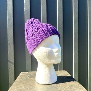Royal Purple Knit Beanie- size OS